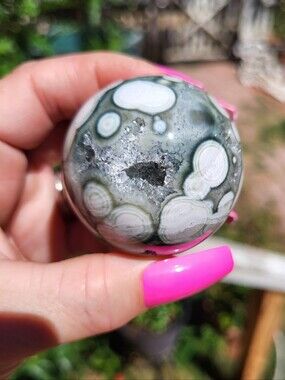 Ocean Jasper Sphere Pink Orbes